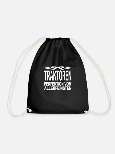 Traktor - Turnbeutel - Schwarz