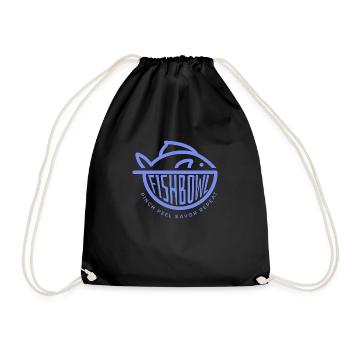 Seafood, Fish, Lobster, Crawfish, Shrimp, Cajun Food - Drawstring Bag - black - Front