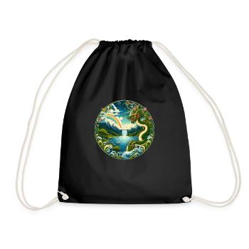 Chinese Fairy Tale - Drawstring Bag - black - Front