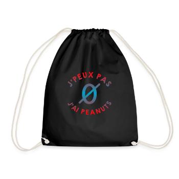 j'peux pas, j'ai peanuts - Sac de sport léger - noir - Devant