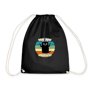 pew pew madafakas funny cat - Turnbeutel - Schwarz - Vorne