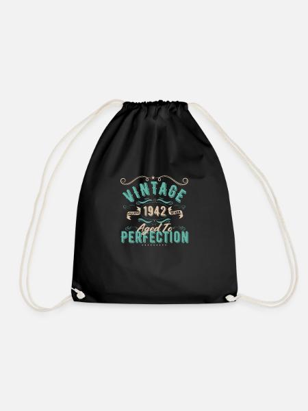 Vintage 1942-Cadeau d’Anniversaire 1942 - Sac de sport léger - noir