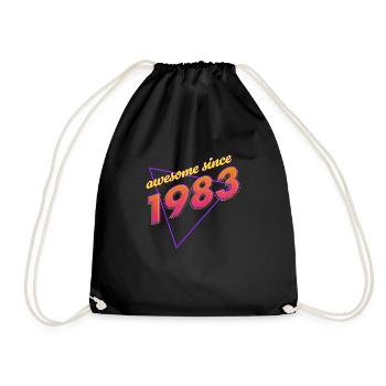 Rétro - Awesome since 1983 - Sac de sport léger - noir - Devant