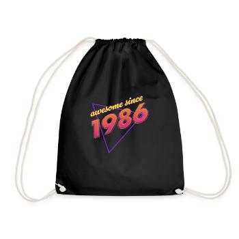 Retro Awesome: Born in '86 - Drawstring Bag - black - Front