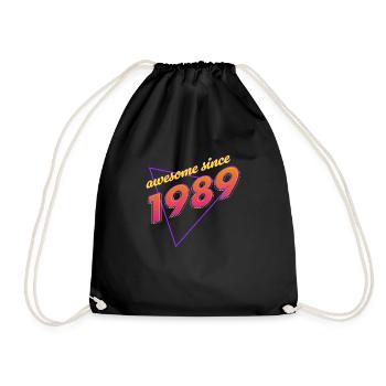 Retro Awesome: Born in '89 - Drawstring Bag - black - Front
