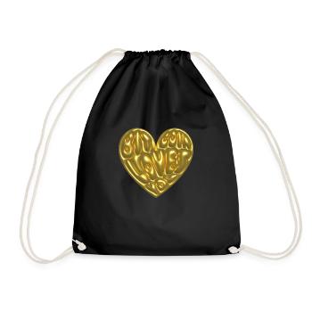 Bitcoin Loves You - Drawstring Bag - black - Front