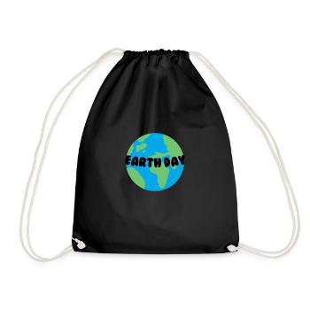 Earth Day - Turnbeutel - Schwarz - Vorne