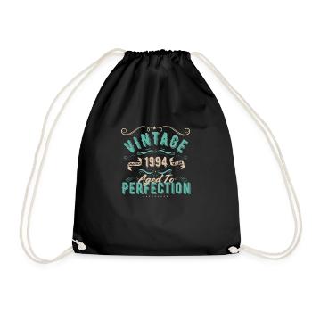 Jahrgang 1994 - 1994 Geburtstagsgeschenk - Turnbeutel - Schwarz - Vorne