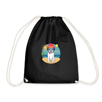 chien ete - Sac de sport léger - noir - Devant