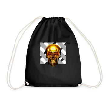 Golden Skull: be a stylish rebel - Turnbeutel - Schwarz - Vorne