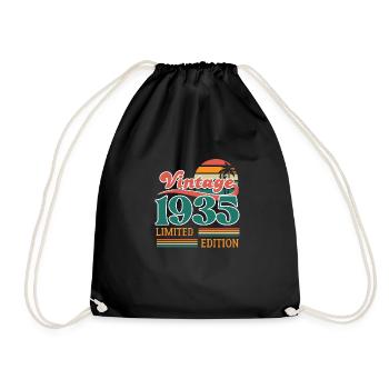 Vintage 1935 Limited Edition - Drawstring Bag - black - Front