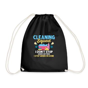 Cleaning Squad I Don't Stop Housekeeping Cleaner - Drawstring Bag - black - Front