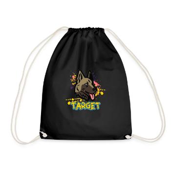 Hund - Fokus - Turnbeutel - Schwarz - Vorne