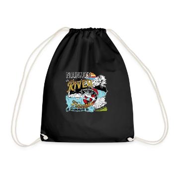 Mountain River Fishing - Drawstring Bag - black - Front