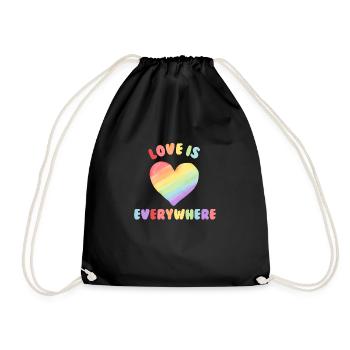 L’amour est partout - Sac de sport léger - noir - Devant