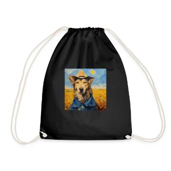 van Dogh - Drawstring Bag - black - Front