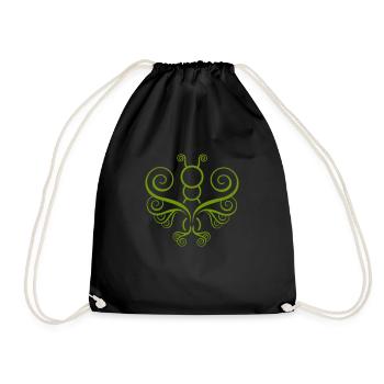 butterfly - Turnbeutel - Schwarz - Vorne