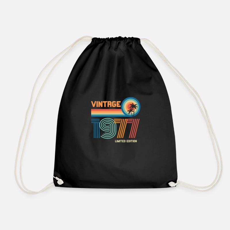 Vintage 1977 limited edition - Drawstring Bag - black