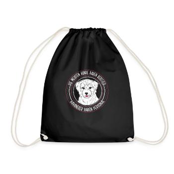 Les bichons havanais ont un maître maître de chien de bâton Hu - Sac de sport léger - noir - Devant