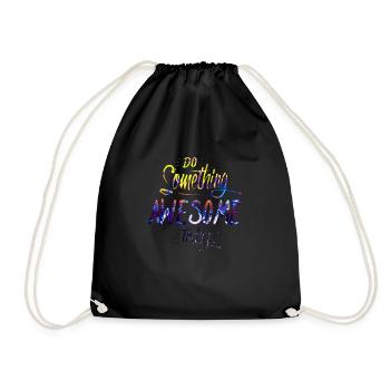 slogan illustration style art vector fashion graphics - Drawstring Bag - black - Front