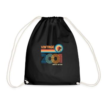Jahrgang 2001 limitierte Auflage - Turnbeutel - Schwarz - Vorne