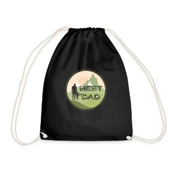 best dad - Drawstring Bag - black - Front