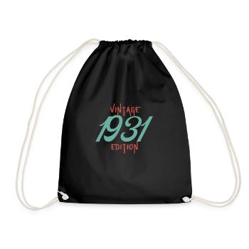 Vintage 1931 Edition - Drawstring Bag - black - Front
