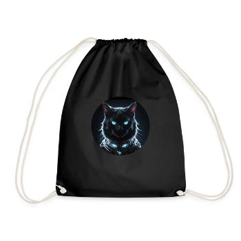 Chat noir - Sac de sport léger - noir - Devant