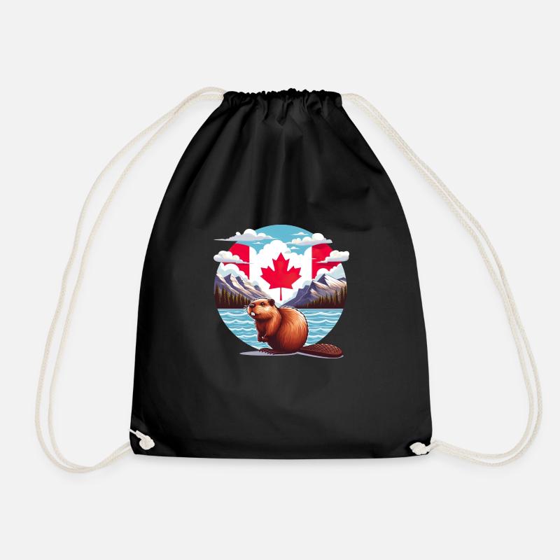 Canada Bieber 6 - Drawstring Bag - black