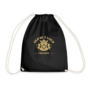 Old but Gold Grandfather XXXX Enter Year of Birth - Drawstring Bag - black - Front