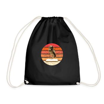 la chouette - Sac de sport léger - noir - Devant