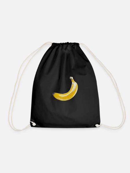 Banane - Turnbeutel - Schwarz