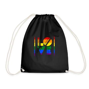 Fierté d’amour LGBTQ+ - Sac de sport léger - noir - Devant