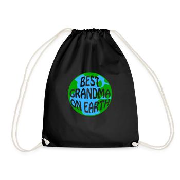 Best Grandma On Earth In the World Erde Welt - Drawstring Bag - black - Front