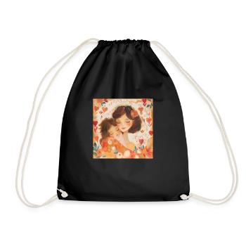 Mom's Love - Drawstring Bag - black - Front