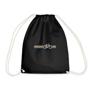 Vélo vintage rétro - Sac de sport léger - noir - Devant