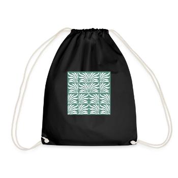 Motif de fleurs géométriques - Sac de sport léger - noir - Devant