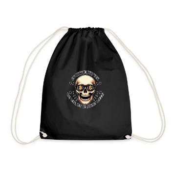 For crypto fans - Drawstring Bag - black - Front