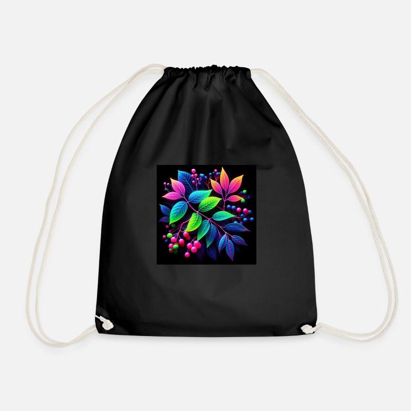 A Neon Plant - Drawstring Bag - black