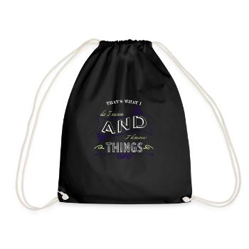 gift swimmer geek swim hoodies and sweatshirts - Drawstring Bag - black - Front