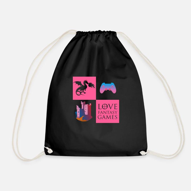 Love Fantasy Games - Drawstring Bag - black