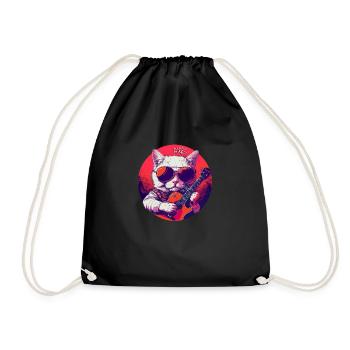 Tabby Tunes - Drawstring Bag - black - Front