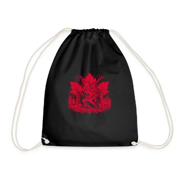 Hockey Canada Hockey sur glace États-Unis club de hockey rondelle bâton - Sac de sport léger - noir - Devant