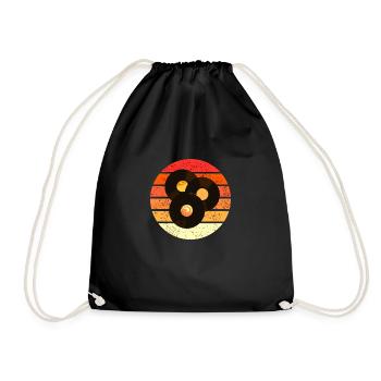 Vintage Circle Vinyl - Drawstring Bag - black - Front