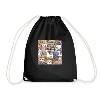 Motifs Enfants Chats, Licorne - Sac de sport léger - noir - Devant