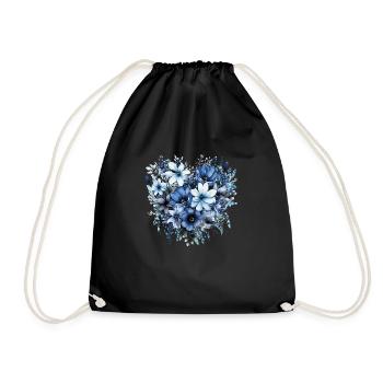 Flowers Hippie soul Groovy Summer time peace love - Drawstring Bag - black - Front