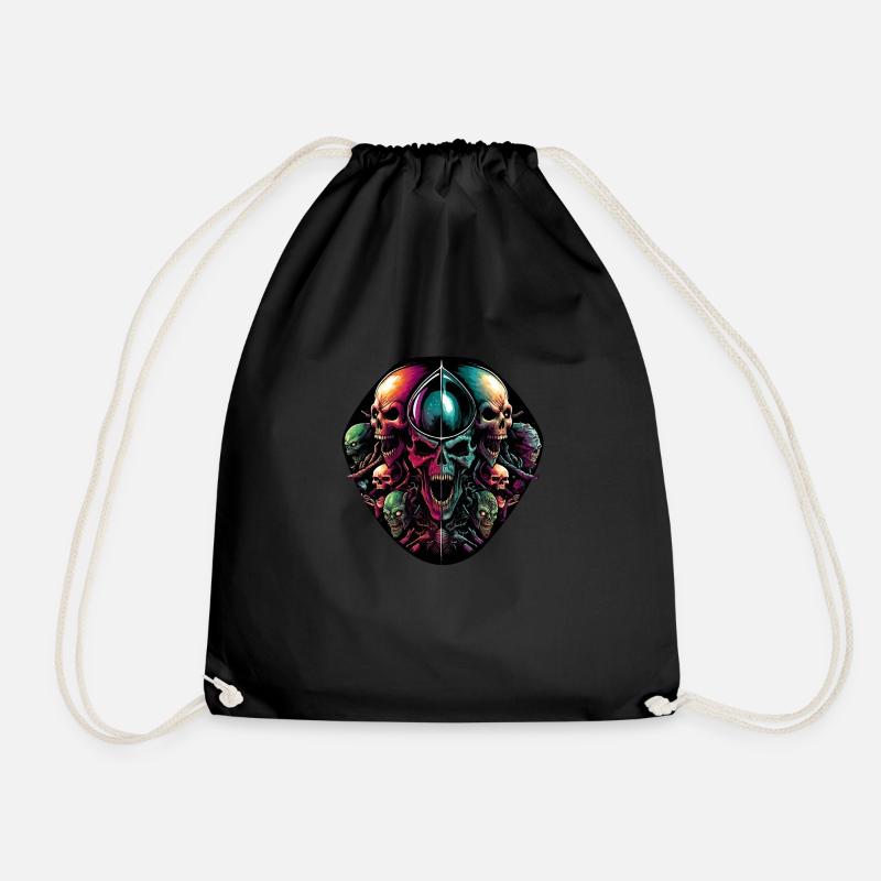 Skulls of Despair Gross - Drawstring Bag - black