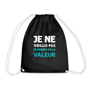 Humor Ich werde nicht alt Geburtstagsgeschenk - Turnbeutel - Schwarz - Vorne