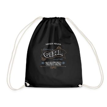 Swimmer Bday Joke Bicycle Swim - Drawstring Bag - black - Front