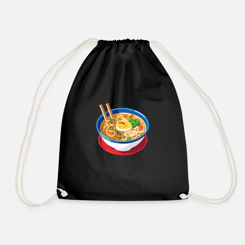 Nudelsuppe Ramen Japanisch - Turnbeutel - Schwarz